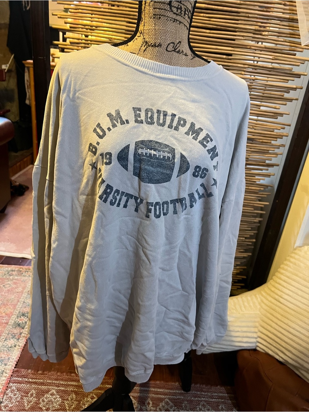 Equipment Light Gray Varsity Football Long-Sleeve Shirt